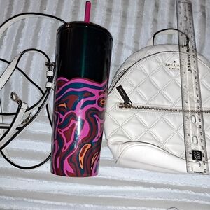 Kate Spade White Quilted Backpack